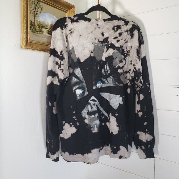 Travis Scott Astroworld Shattered Face Bleach Dye L/S Tee Large - Picture 2 of 5